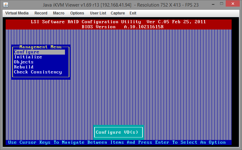 Управление встроенным RAID на Supermicro X9SCL-F