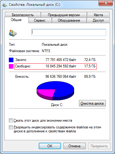 Свободное место на диске после очистки папки WinSxS Очищаем папку WinSxS в Windows 7 правильно